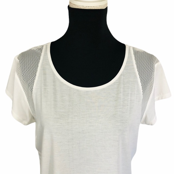 ATHLETA White Short Sleeve Tee in SZ Large Tall - Picture 4 of 11